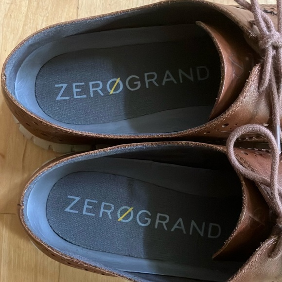 Cole Haan Zerogrand wingtip oxfords leather Woodbury brown 9.5 - Picture 5 of 8